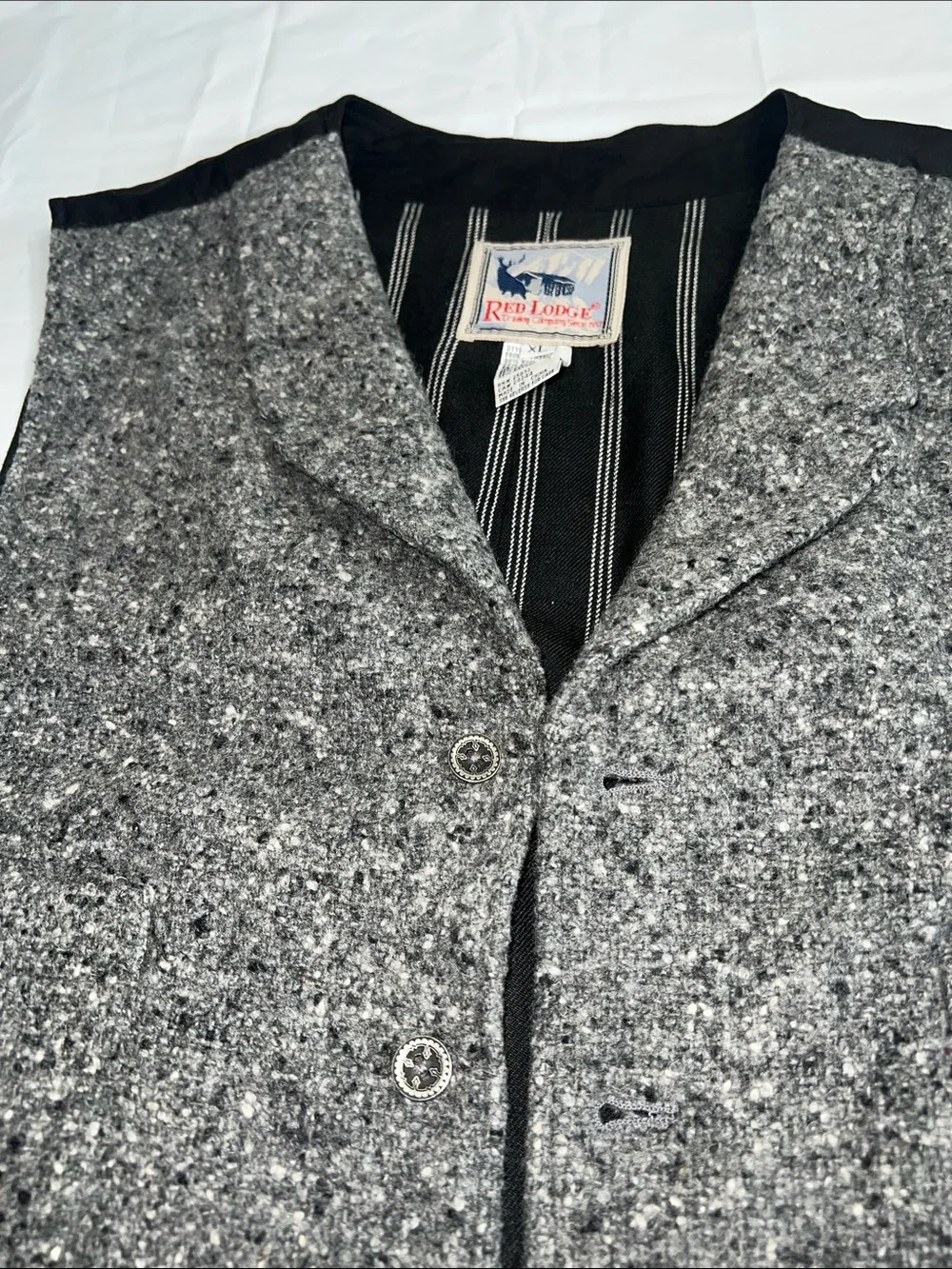 Vintage Western Red Lodge Trading Company Gray Wool Blend Men's Blazer